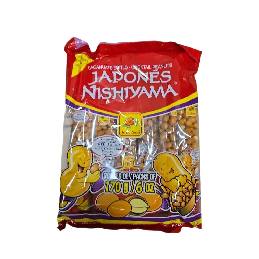 De la Rosa Japonés Nishiyama Cocktail Peanuts – 6 Pack (6 oz Each
