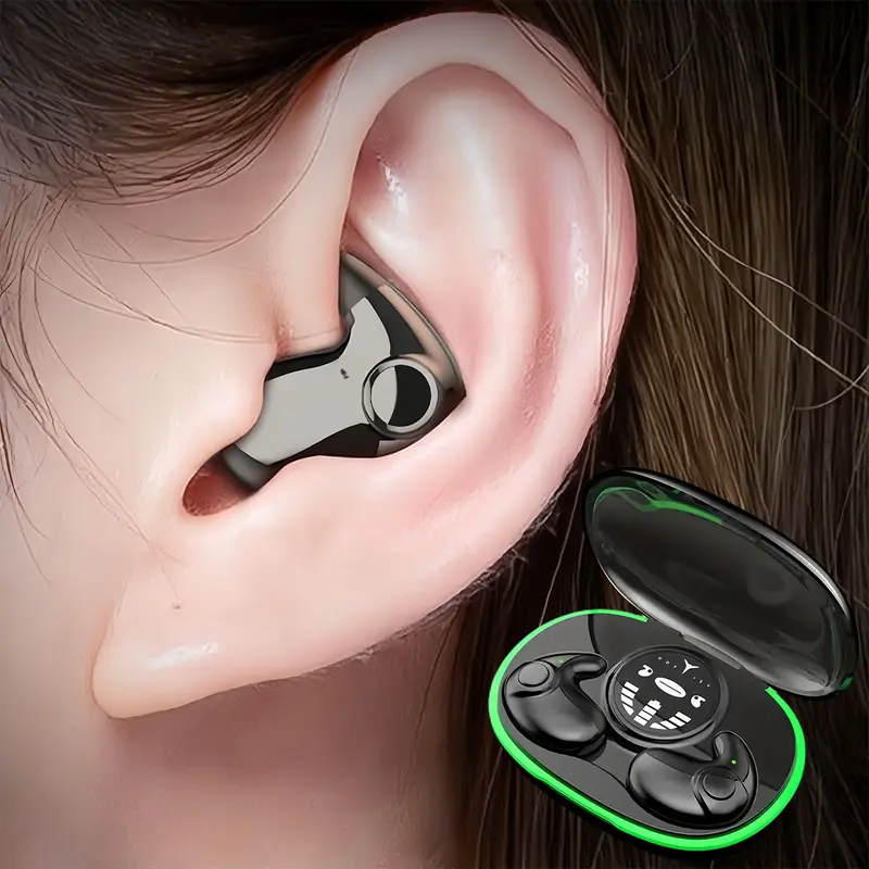 Wireless Ultra-thin Earphone, In-ear Design Noise Cancelling Headphone, Bluetooth-compatible On-Ear Sports Earbuds for Android & IOS, Noise Cancelling Earphones
