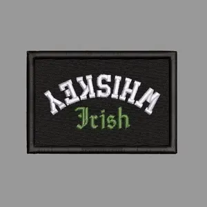 Irish Whiskey Upside-down Morale Patch 2x3 Hook & Loop Back for Jackets Backpacks Tactical Vests Hats and Gear Office Humor Gift