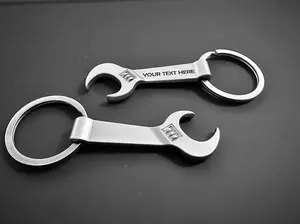 Personalized Wrench Shape Bottle Opener Keychain, Birthday gift, Mechanic Gift