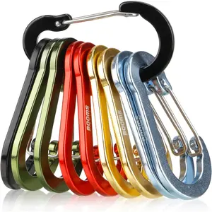 CC5 Multi-Use Carabiner Clips, 10 Pack 2.7" Small Caribeener Clips,   Caribeaner Clip