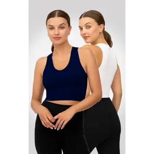 2 PK Ribbed V-Neck Tank Top