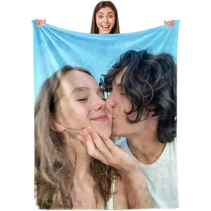 Custom Blanket With Picture Girlfriend Boyfriend Gifts Customized Fleece Photo Blanket Personalized Blankets For Couples Birthday Christmas Blankets Gifts For Husband Wife