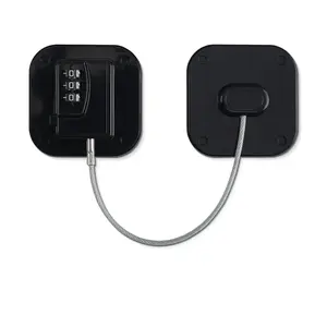 A Pack Refrigerator Lock Combination Coded Fridge Lock Freezer  Safety Lock Door Lock with  Adhesive No  Needed Black