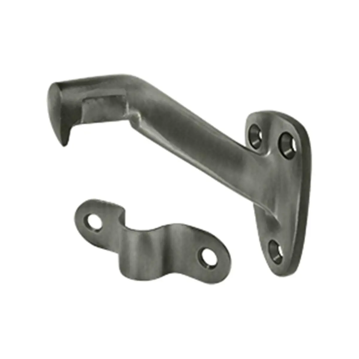 212 MAIN Solid Brass Hand Rail Brackets - 3.31 in. Projection, Weatherproof, Corrosion-Proof, Antique Nickel Hardware for Sailing, Outdoor Water Sports