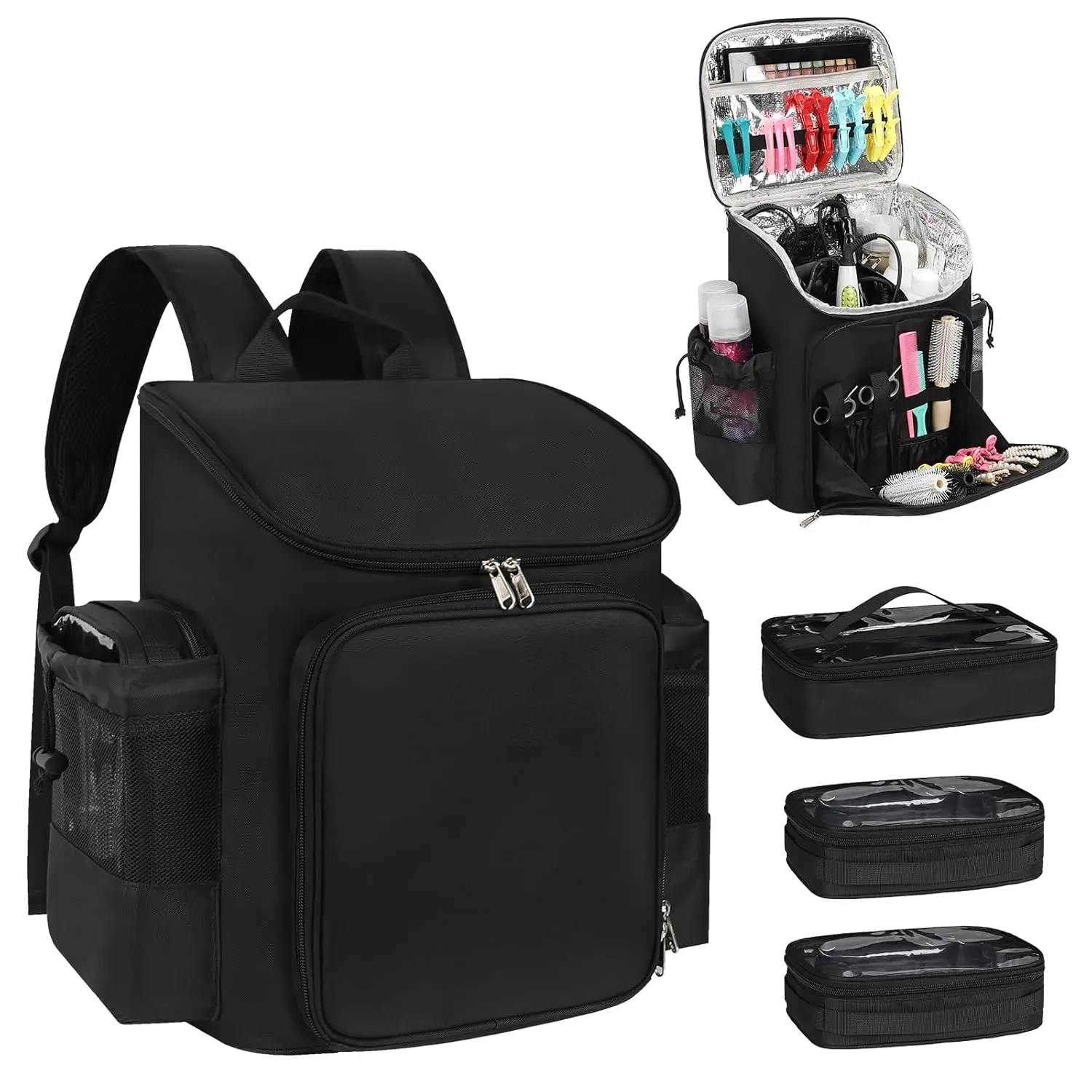 Hairstylist Traveling Bag, Large Capacity Barber Travel Backpack, Hairdresser Bag with Adjustable Dividers, Hair Tools Travel Case, Professional  Bags for Supplies, Hair Stylist  Haves