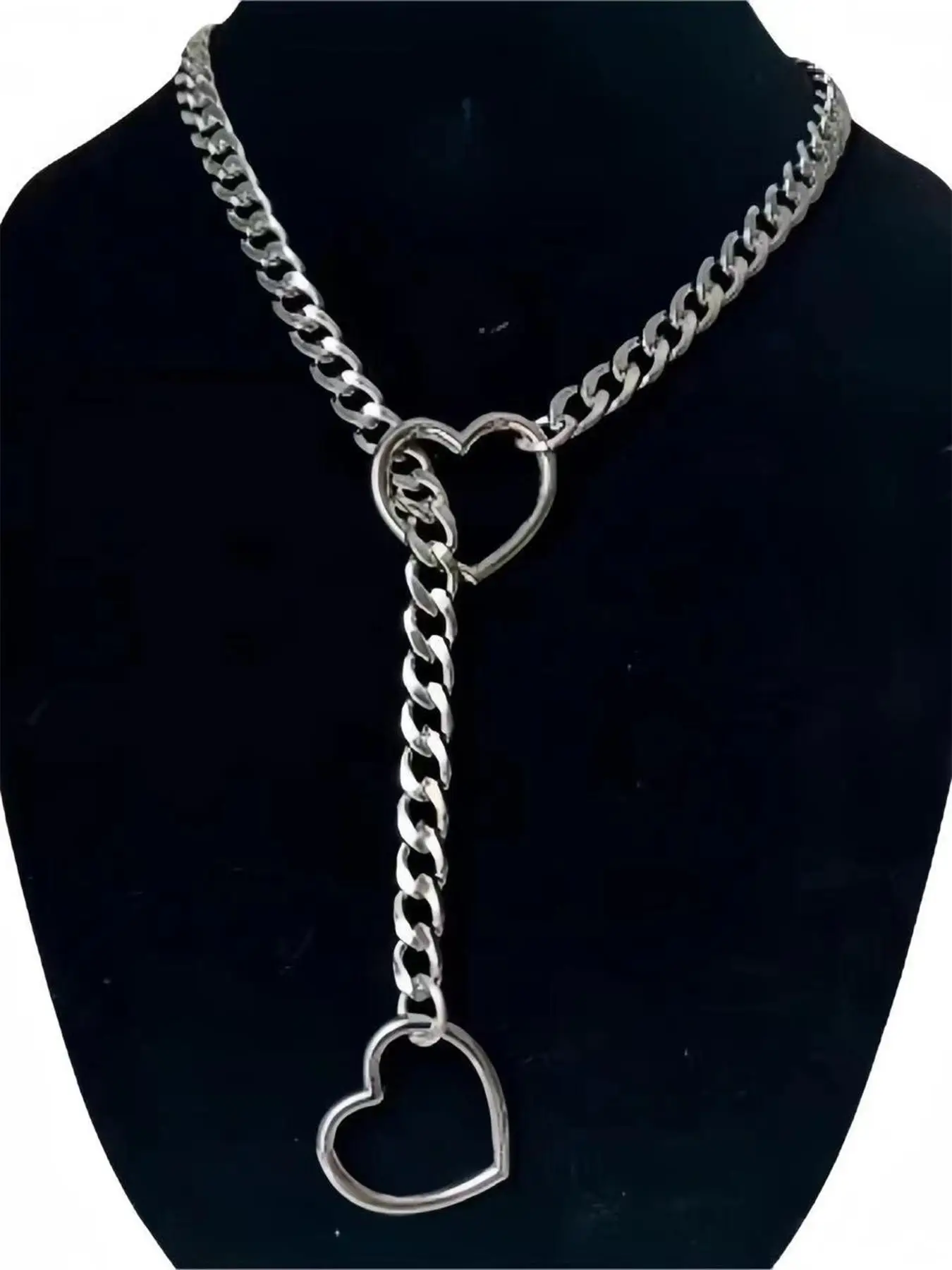 Vintage Punk Heart Design Chain Necklace, Fashion Jewelry for Party, Daily Clothing Decor, Trendy All-match & Exquisite Jewelry for Birthday Gift, Got