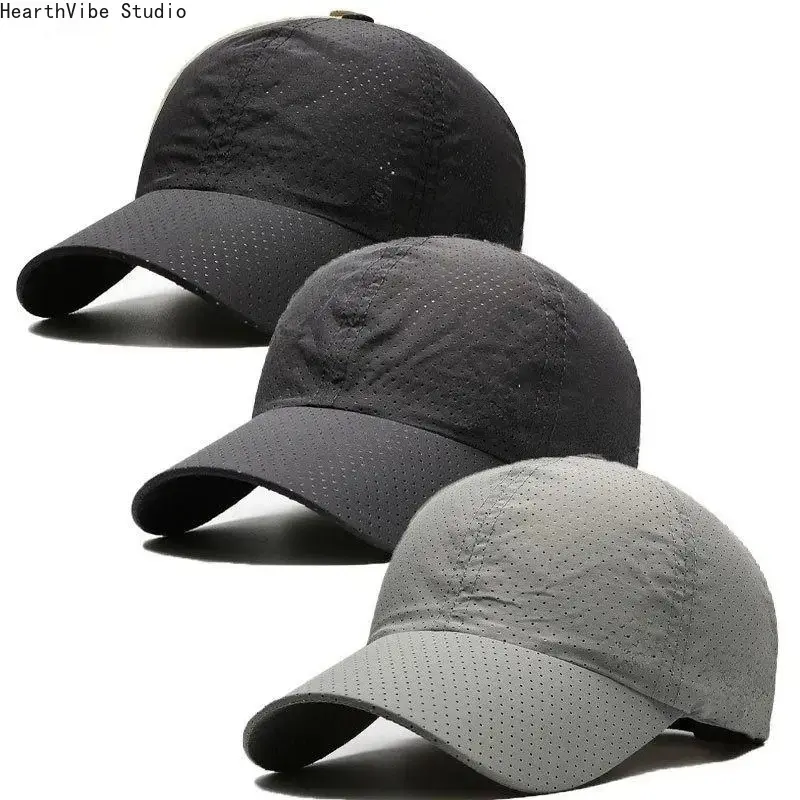 Unisex Summer Running Caps 3-Pack, Solid Athletic Style, Lightweight Quick-Drying Sun Hat for Outdoor Sports, Hiking, and Travel