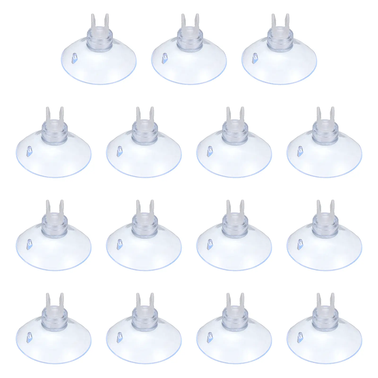 PETAXCELL Aquarium Suction Cups, Fish Tank Suction Cups Clips Airline Tube Holders Clamps ( Plastic, 15pcs, Clear) for 0.2" Fish Tank Airline Tubing Binding Moss Shrimp Nest, 5x30MM