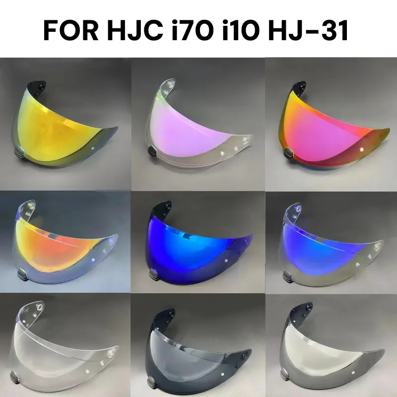 HJC i70/i10 HJ-31 Motorcycle Helmet Visor Replacement Part, 1 Piece Anti-UV Anti-Scratch Polycarbonate Sun Shield with High Flexibility, Day Use Motorcycle Protective Gear Accessory, Protection, 1 X Motorcycle Helmet Lens