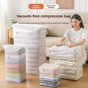 Vacuum Compression Bag No Air Extractor Needed 3D Thickened Large Capacity Clothes Quilts Storage Sealing Bag