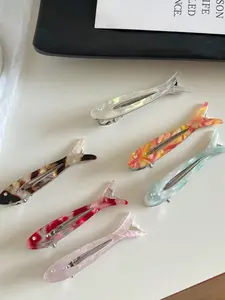 Y2K Hollow Out Gradient Fish Hair Clip, Sweet and Cute Headpiece for Daily Wear, School, Parties, Festivals, Girl's Style Accessory