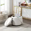 CHAIRUS 3-in-1 Sherpa Foam Soft Seat Ottoman Stool - 360° Swivel Ease, Foldback Backrest, Footstool with Storage, Hidden Lid, 16.5"w x16.5"d x17.5"h, Modern Cylindrical Vanity Furniture for Small Spaces (Home Decor) CHAIRUS 3-in-1 Sherpa Foam Soft Seat Ottoman Stool - 360° Swivel Ease, Foldback Backrest, Footstool with Storage, Hidden Lid, 16.5"w x16.5"d x17.5"h, Modern Cylindrical Vanity Furniture for Small Spaces (Home Decor)