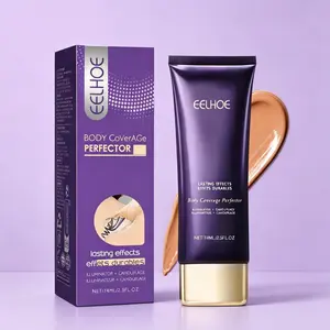 EELHOE Deep Skin Tone Face & Body Concealer (74ml). Full coverage camouflage cream covers tattoos, blemishes & discoloration, illuminates uneven skin tone, waterproof long-lasting for dark complexions. Foundation Makeup Makeup Cosmetic