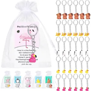30 Set Employee Appreciation Gifts Bulk Desk Pets Mini Animal with Organza Bags Thank You Tags for Birthday Return Favors Supplies Teacher Employee Coworker Thank You Gifts