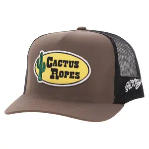 Hooey Cactus Ropes Brown Trucker Hat