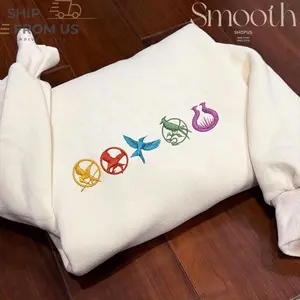 Embroidered Fantasy Symbol T-Shirt Sweatshirt Hoodie, Bookish Minimal Icon Apparel, Unisex Casual Pullover, Cozy Reading Outfit, Literary Inspired Streetwear Style, Subtle Fandom Look, Gift for Avid Readers