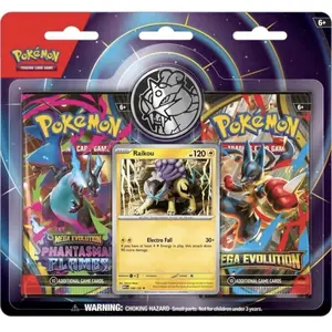 NEW Pokemon Mega Evolution & Phantasmal Flames 2-Pack Blister Sealed - Raikou