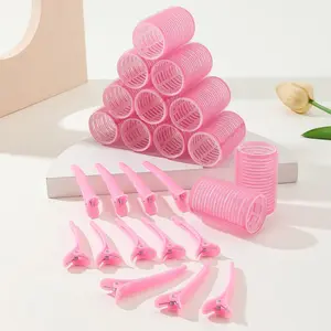 No Heat Hair Curlers, 24pcs/set Including 12 Hair Rollers and 12 Clips, Heatless Hair Styling Tools for Women & Girls, for Home and Salon, Gift for Women, Christmas Gift