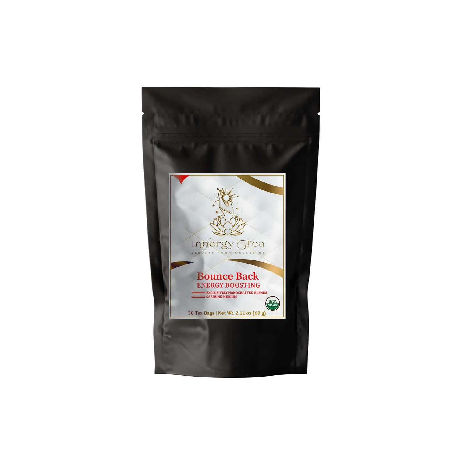 Bounce Back Energy Boosting Tea, Exclusively Handcrafted BlGreeends, 60 g, 30 Count Bag (Pack of 1)
