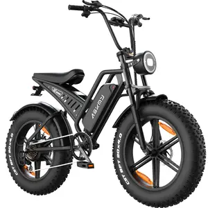 ASKMY Electric Bike 1500W Peak Motor Full Suspension Top Speed 30 MPH 50-70 Mile Range 48V 15Ah Removable Battery Two-Seater LED Headlight 20 Inch 4.0 Fat Tires All Terrain UL2849 Certified