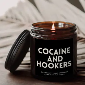 Smells Like Cocaine & Hookers Scented Candle, Funny Candle Gift, Funny Gift For Birthday, Adult Candle, Best Friend Birthday Gift, Soy Candle, Gift For Best Friend, Funny Candles, Best Friend Gift Ideas, Soy Candle, Holiday Gift Idea, Christmas Gift