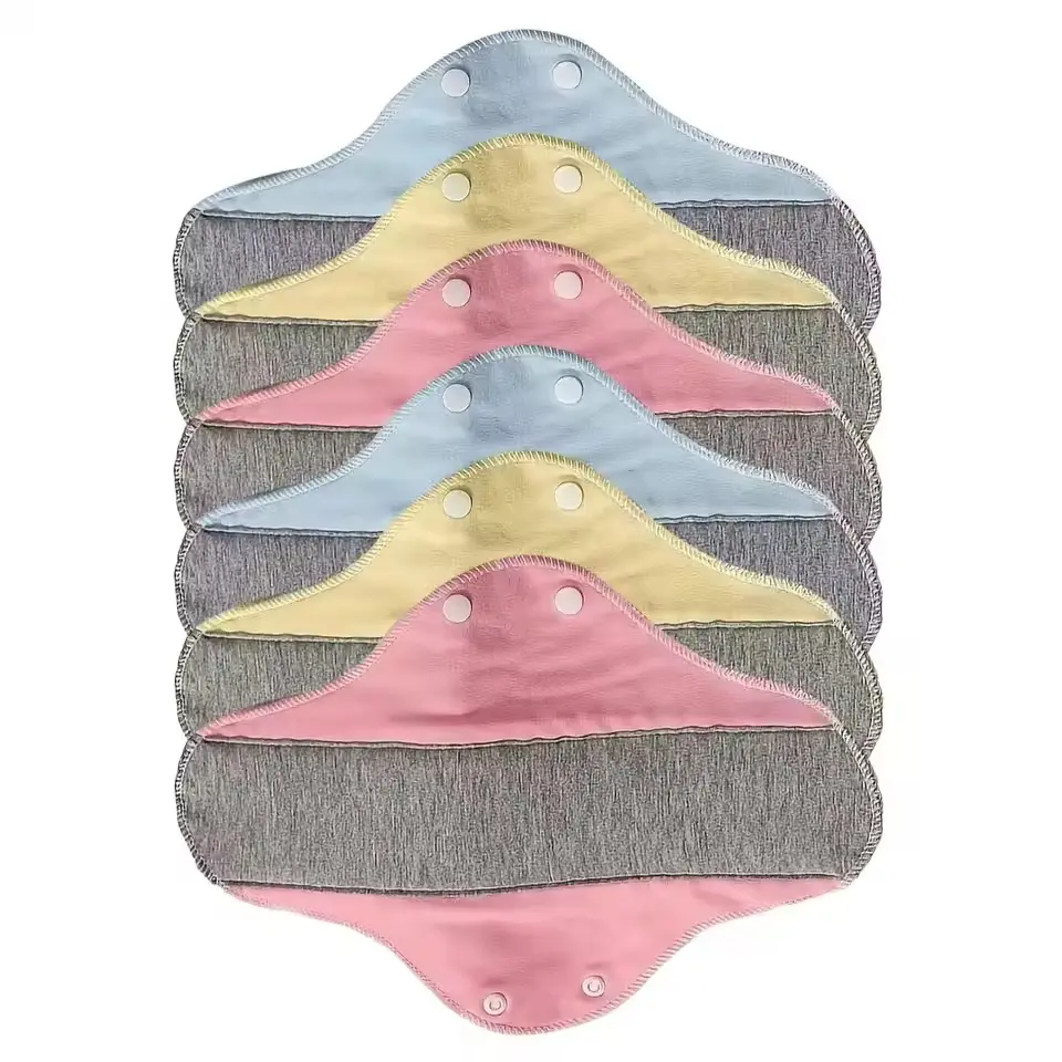 Pack of 6 Reusable Menstrual Pads for Women, Washable & Leakproof