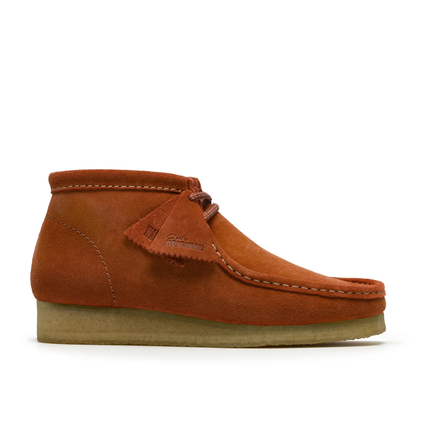 Clarks Wallabee Boot 26185643 Mens Orange Suede Lace Up Chukkas Boots