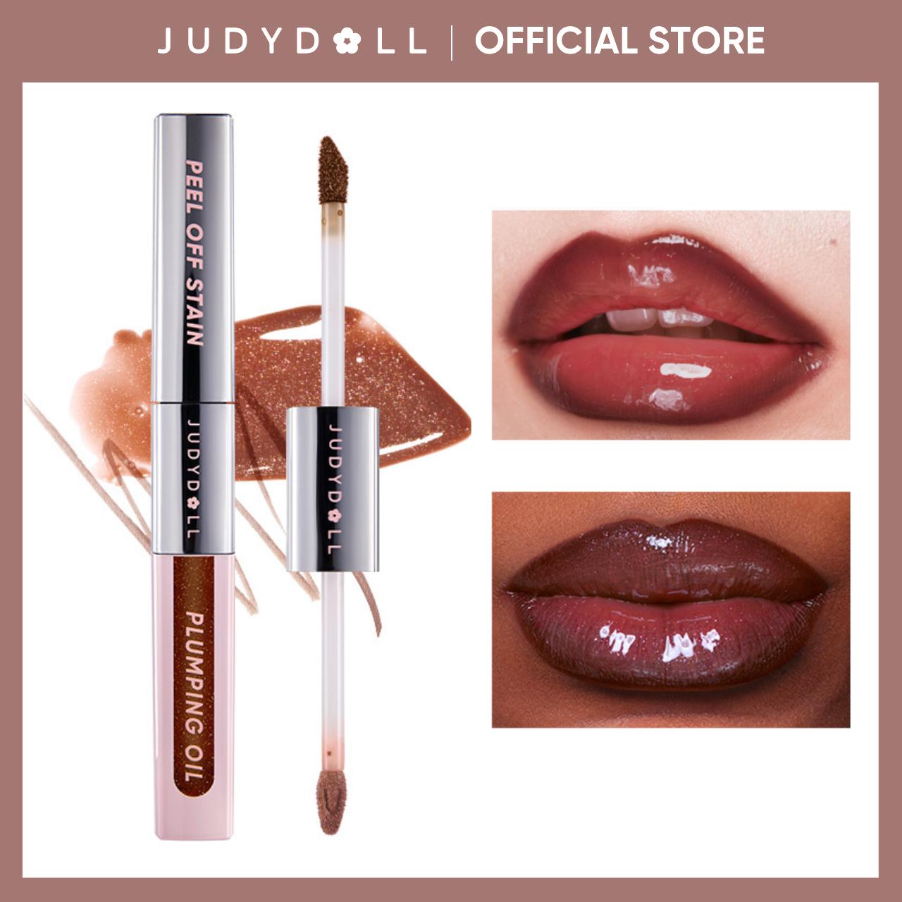 JUDYDOLL Peel Off Stain and Plumping Oil Duo, Blur, Peel-Off Lip Liner Stain, 2 in 1 Combo, 2 in 1 Lip Gloss & Lip Liner, All Day & Night Lipliner, Lip Stain, Smudge-Proof, Hydrating, Refresh Look, Makeup, Mother's Day Gift, Summervibes
