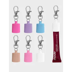 Portable Lip Balm Keychain, Lazy Portable Lip Glaze Silicone Replacement Buckle Cap Charms, Fashion Accessories for Women & Girls