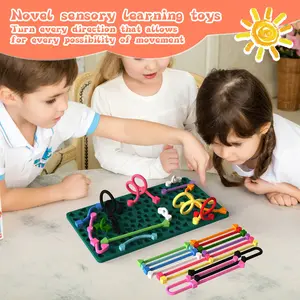 Sensory Activity Board for Kids, Food-Grade Silicone Sensory Board, Creative Stress Relief Toy, Educational Play Mat for Children