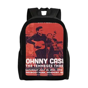 Johnny-Cash-Backpacks for Girls, Cute School Backpack, Aesthetic Bookbag for Teens, Lightweight Classic Backpack for Travel, Work, Picnic A-10