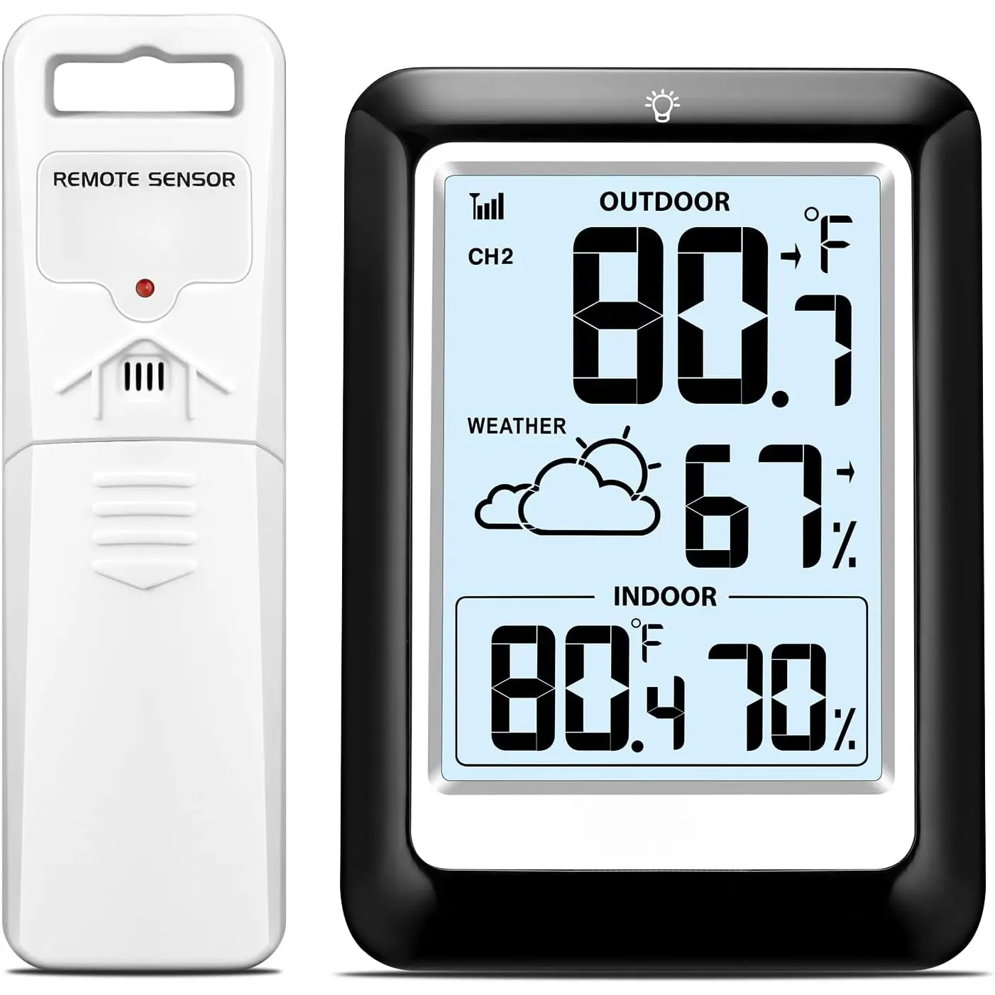 Indoor Outdoor Weather Station, Internal External Hygrometer, Home ...