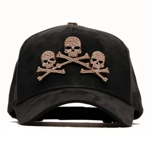 BARBAS HATS – Rose Gold Skull Design Cap, Premium Fashion Snapback Hat