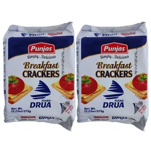Punjas Breakfast Crackers 2 pack x 375g each - Drua Edition – Crispy, Versatile Crackers from FIJI ... Limited Edition !!!! Snack Vegetable