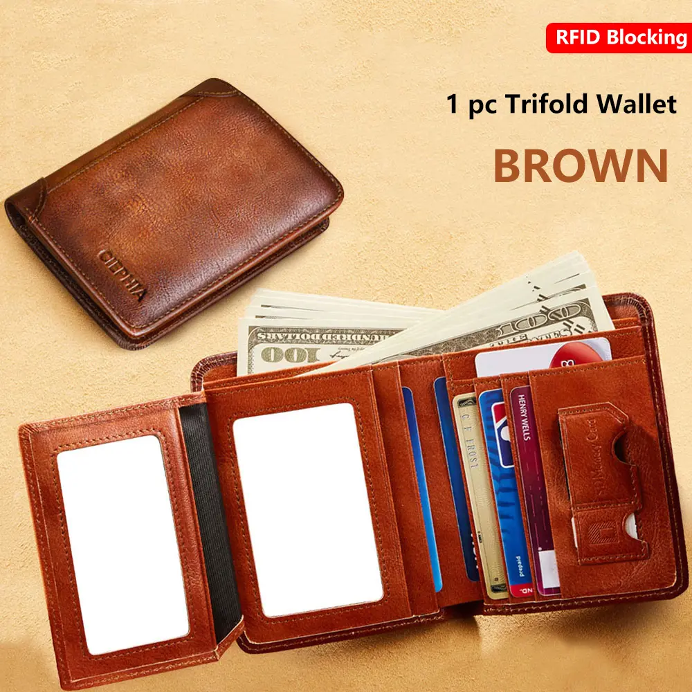 Trifold Wallet - Brown