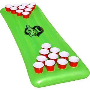 Pool Pong Table Inflatable Floating Beer Pong Table Includes 3 Pong Balls