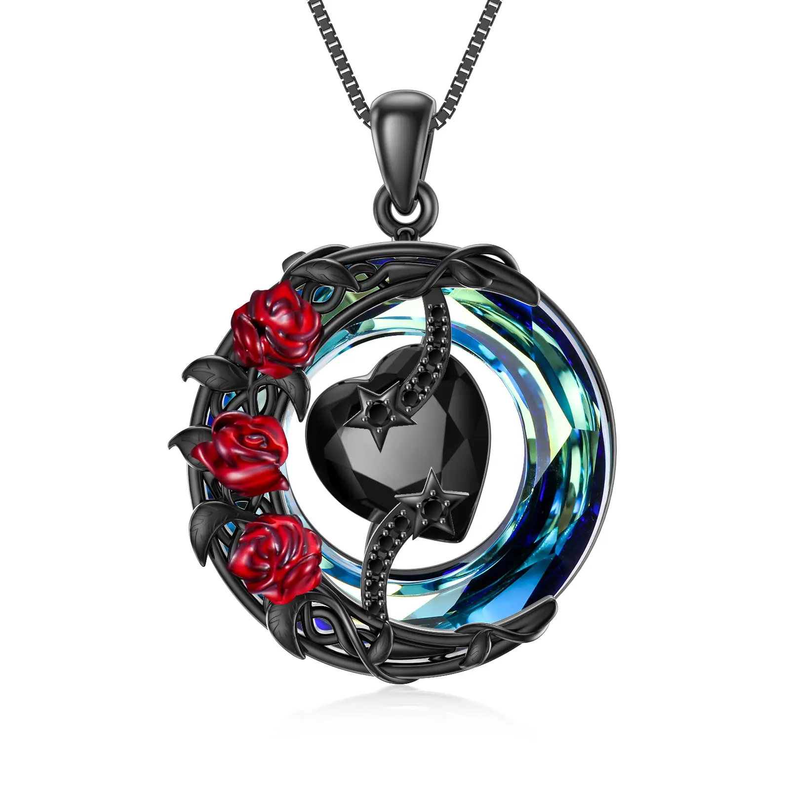 Black Crystal-Red Rose