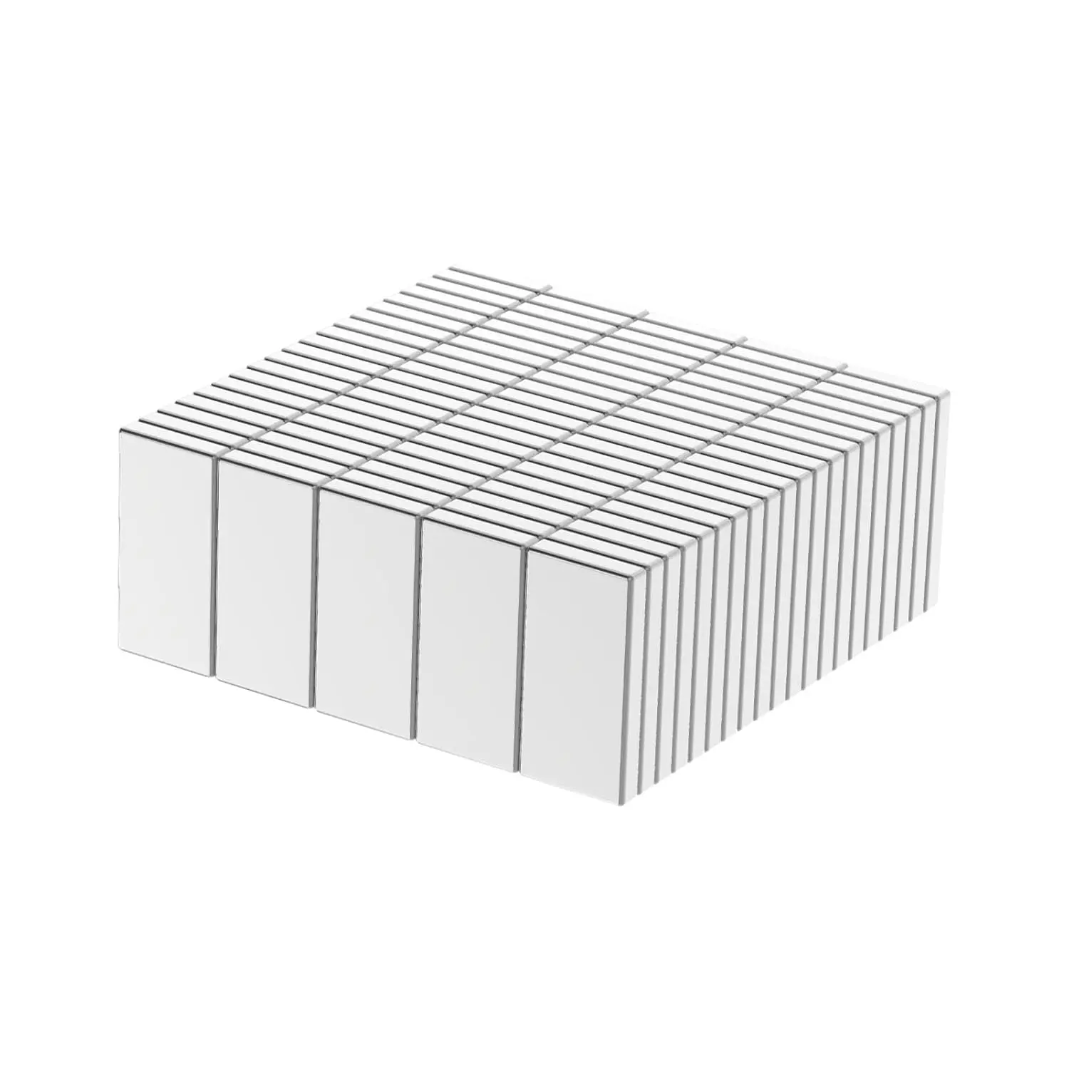 N52 Block Magnets - 1/2" L x 1/4" W x 1/16" H - 100 Pack, Powerful Small Rare Earth Rectangular Magnets,Neodymium Bar Magnet, Small Strong NdFeB Magnet 0.5 x 0.25 x 0.0625 Inch