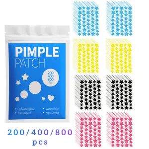 New Style Cartoon Acne Patches in 200/400/800 Pcs, Fashionable Facial Acne Treatment in Multiple Colors and Specifications