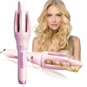 Air T3 Automatic Hair Curler, Automatic Curling Iron, 4 Temperature Settings, Dual Voltage Rotating Curling Iron, 1.25 inch Fast Heating and Auto Shut-Off Function, Suitable for Professional Hairstyling
