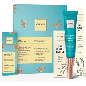 Nail Care Kit - w/Cuticle Care Serum, Japanese Nail Buffer and Shine Kit - Strengthening & Shining - Spa-Quality Manicure - Organic Ingredients - Long-Lasting Shine - Easy & Safe - 1pk