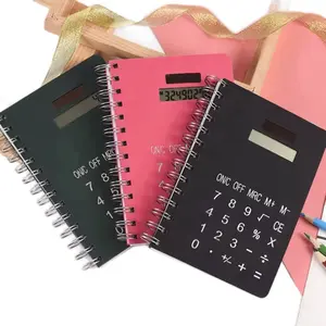 8-Digit Multi-Function Spiral Notebook with Built-In Solar Calculator