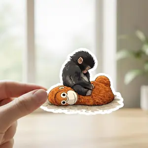 Baby Monkey Punch Sticker, Car Magnet, Viral Monkey Punch, Baby Punch Monkey Sticker, Abandonment Monkey Decal, Kiss-Cut Vinyl,Viral Sticker