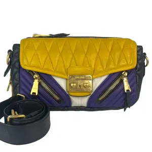 Pre-owned miu miu Leather Shoulder Bags Biker Bugatti Multicolor Shoulder Bag