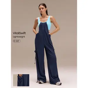 GLOWMODE 33" VitalSwift On The Glow Colorblock Adjustable One Piece Jumpsuit With Pockets Daily Casual Wear