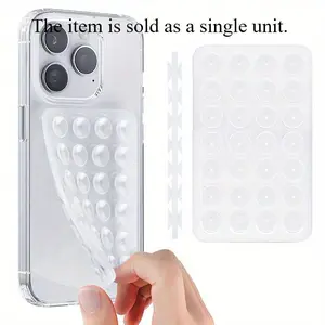 1pc Versatile Silicone Phone Grip with Double-Sided Suction Cup - Strong Adhesive Stand for iPhone & for Android, Ideal for Selfies & Videos