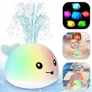 Bath Toys are Suitable for Children Aged 1-3 or Infants Aged 0-6-12-18 Months, Glow Whale Sprinklers, Bathtub and Pool Toys.- IPX8 Waterproof Light Up Bath Toys Sprinkler for Kids Gifts