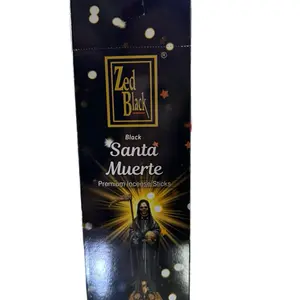 Black Santa Muerte Incense - 6X20=120 Sticks for Evil Removal and Protection
