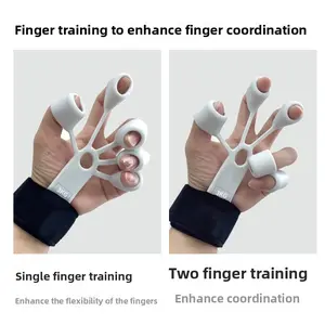 Silicone Finger Trainer 5-Finger Wrist Resistance Finger Strength Exerciser Finger Rehabilitation Flexion-Extension Vein Trainer